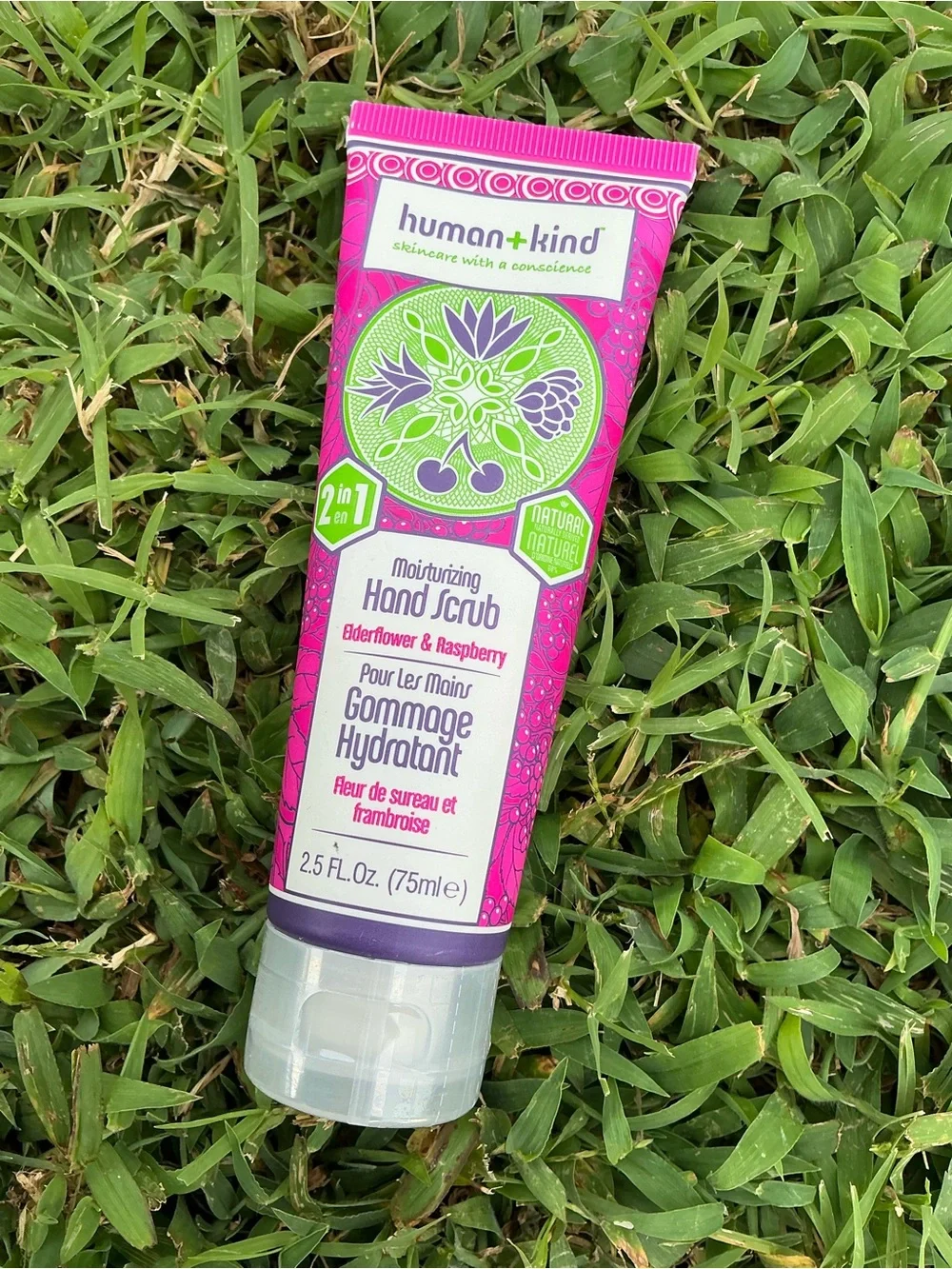 Humankind Pink Elderflower & Raspberry Hand Scrub Tube